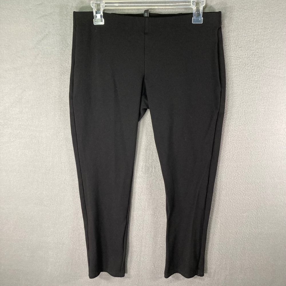 Eileen Fisher Petite Black Italian Fabric Ponte Knit Pants PM